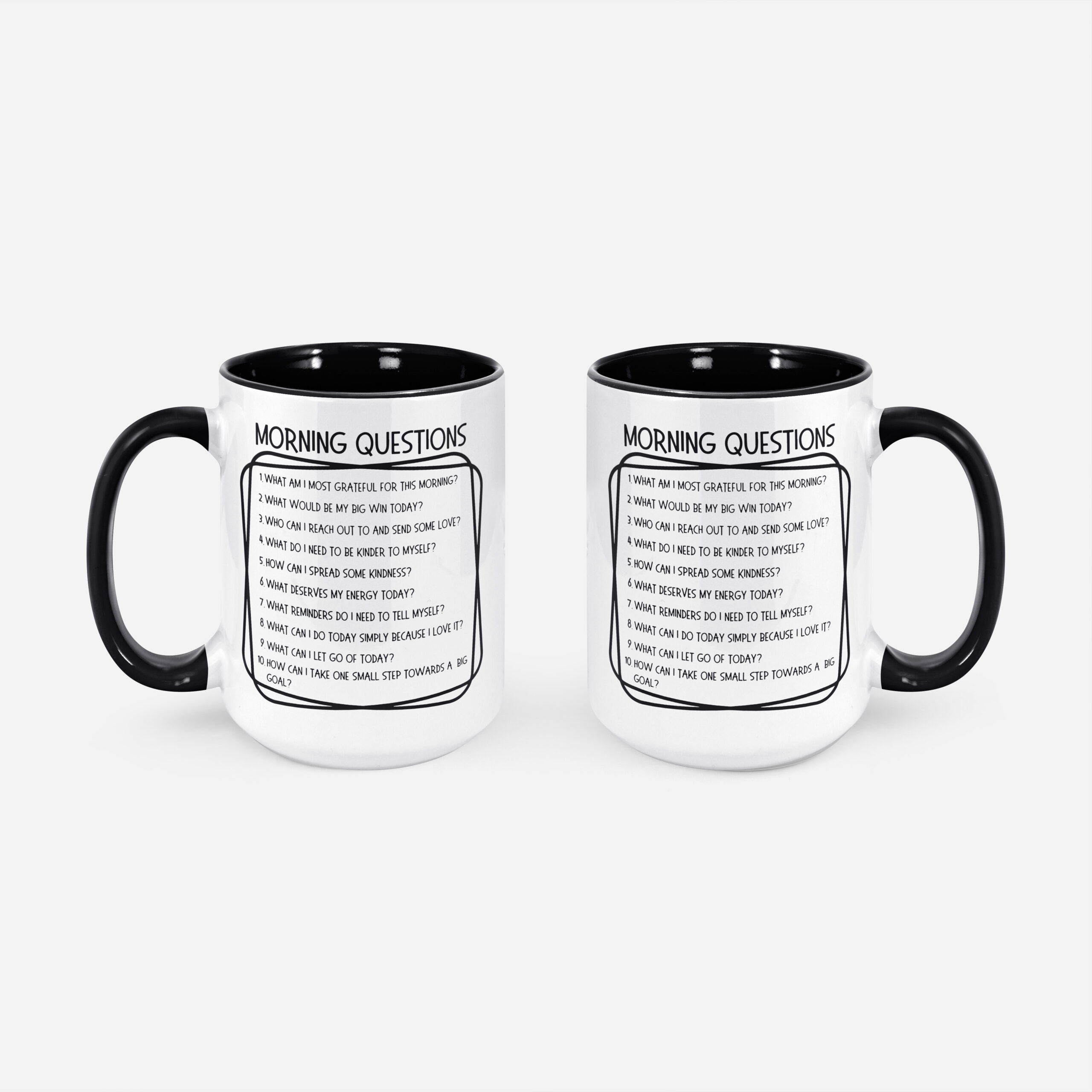 Morning Mindfulness Coffee Mug Morning Questions Coffee Mug Self Help Gift Mental Health Mug Mental Health Gift Get Well Soon Gift