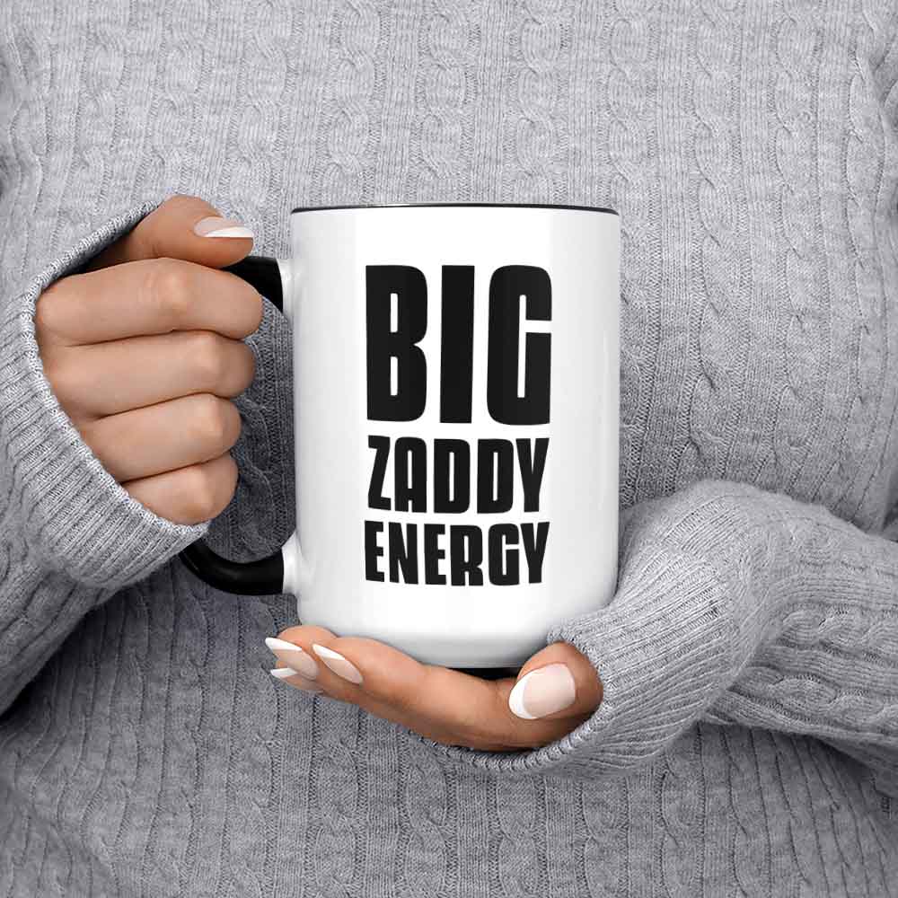 Big Zaddy Energy Funny Silver Fox Mug 11oz 330ml Daddy Gift Ideas