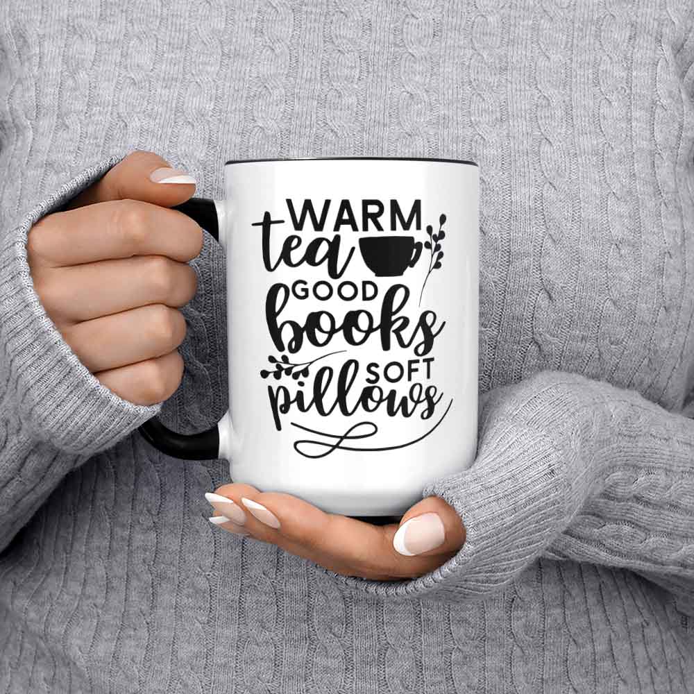 Warm Tea Good Books Soft Pillows Tea Mug Winter Mug Father's Day Gift