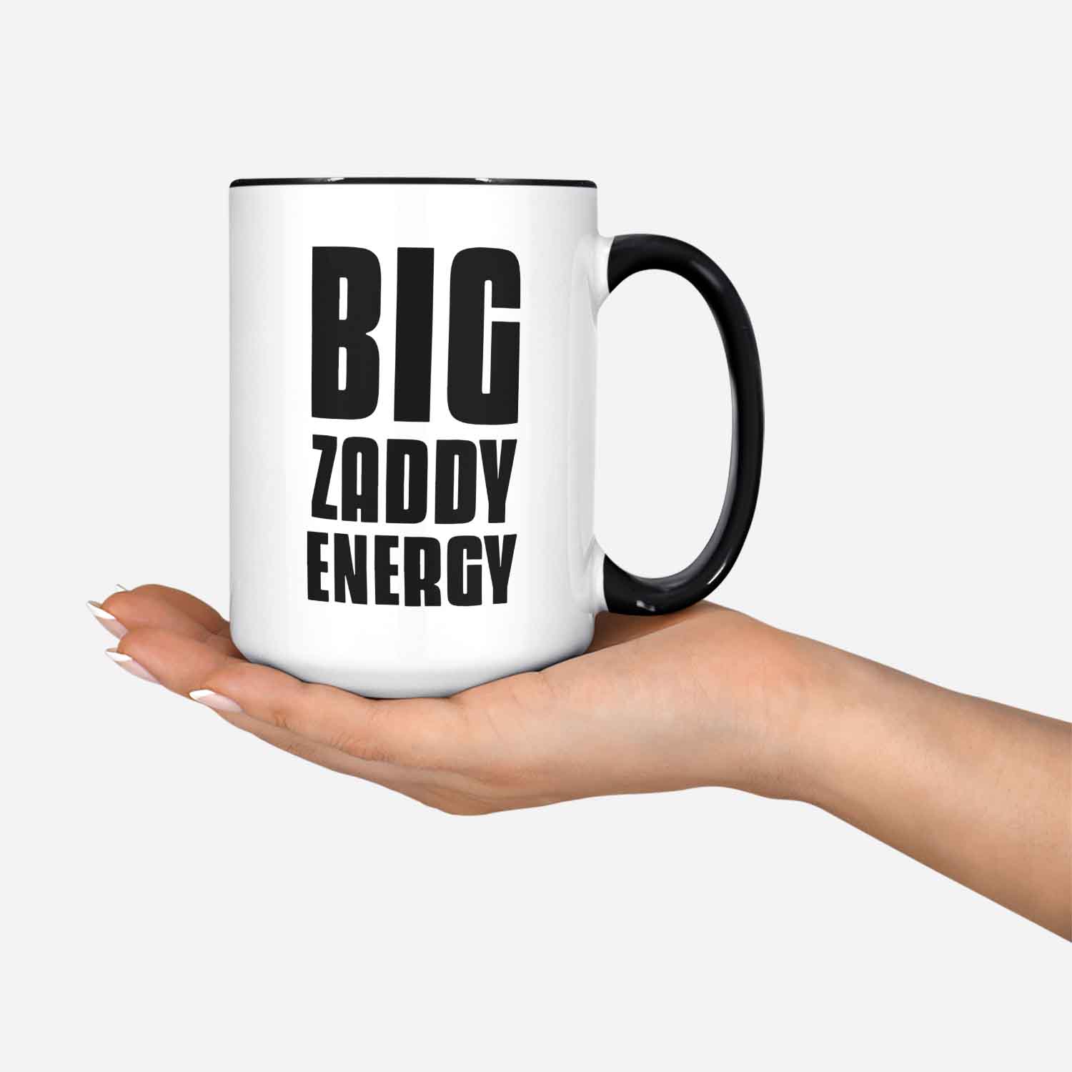 Big Zaddy Energy Funny Silver Fox Mug 11oz 330ml Daddy Gift Ideas