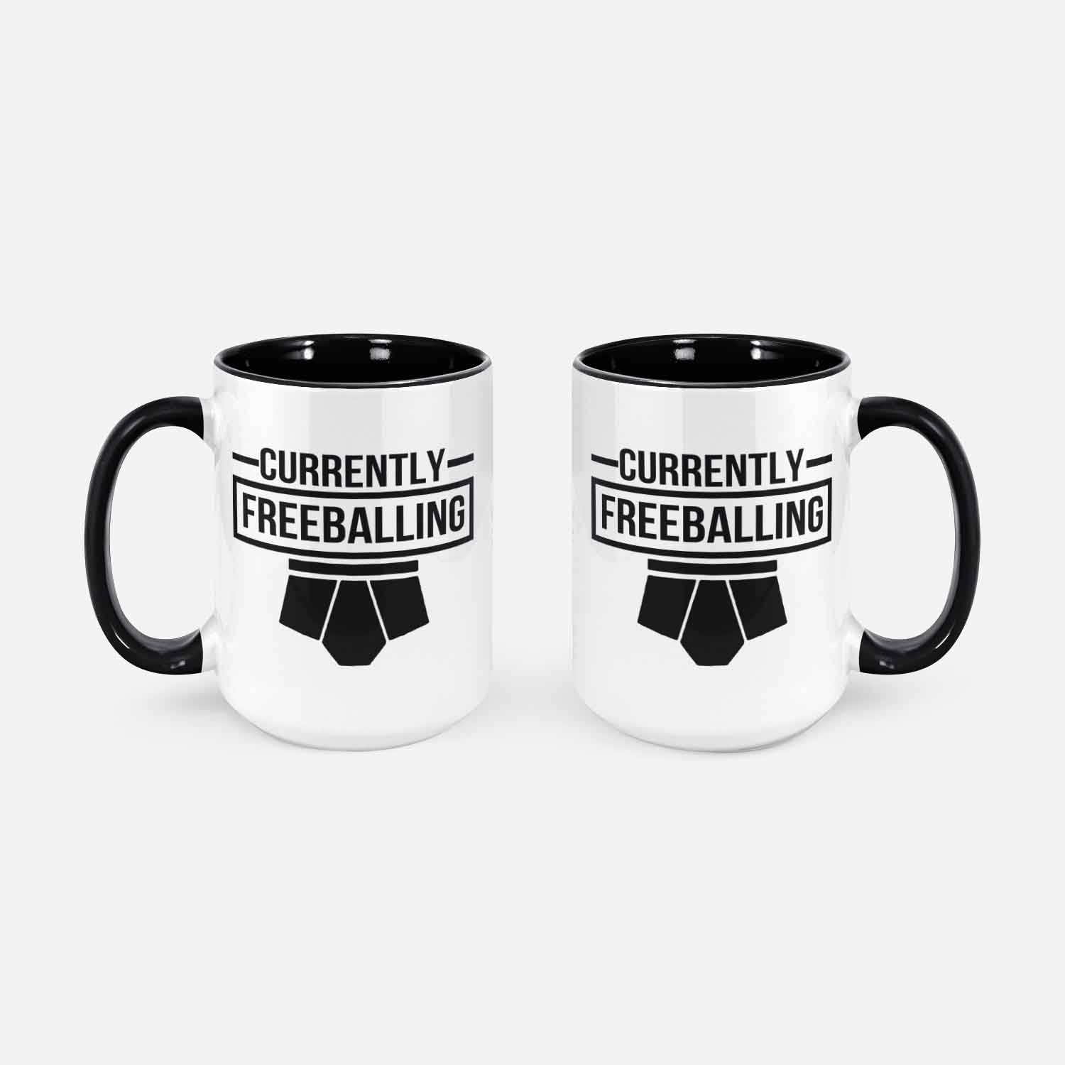 Currently Freeballing Ceramic Mug 11oz Funny Mug Funny Coffee Mug Funny Office Mug Sarcastic Gag Gift Funny Rude Mug