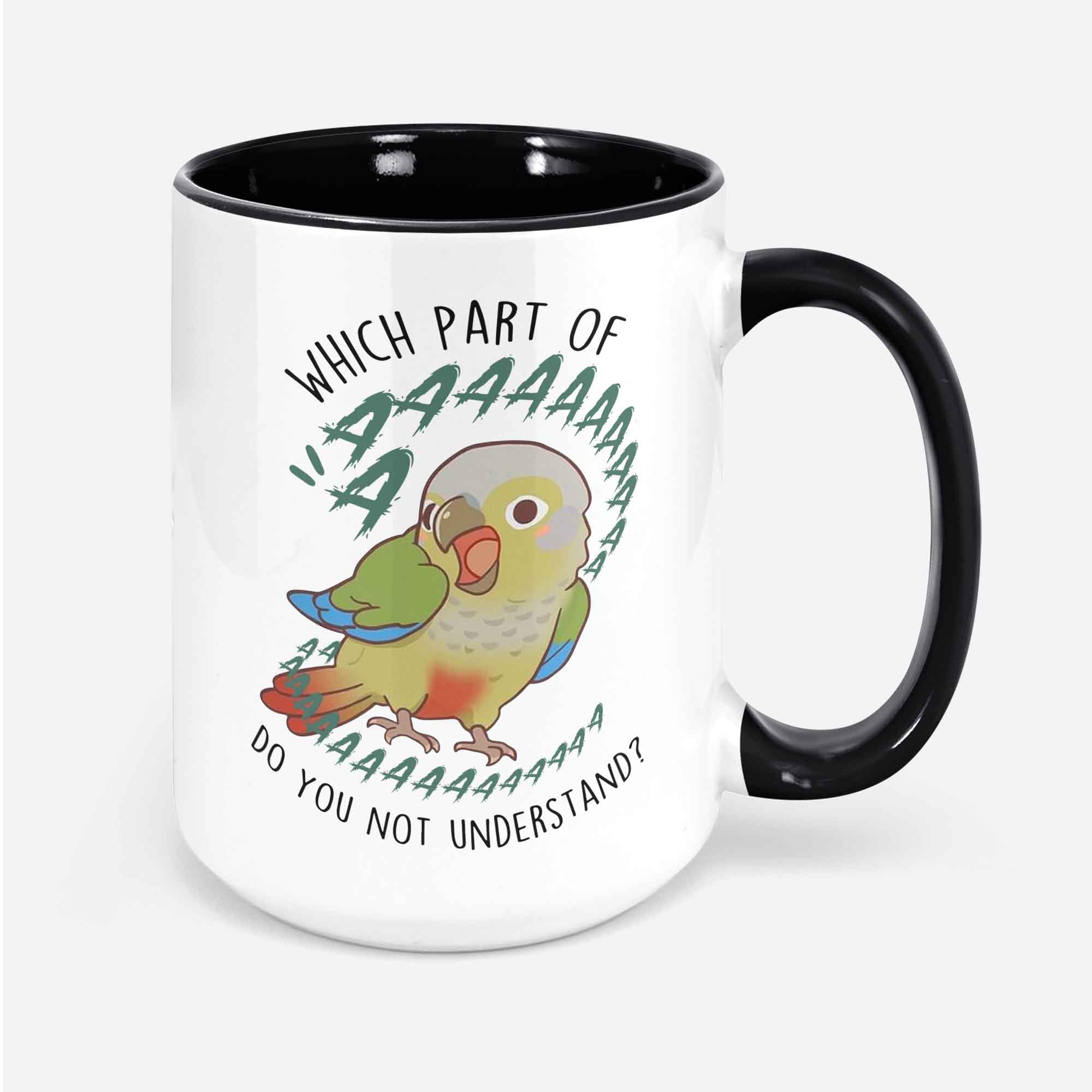 Cinnamon Green Cheek Conure Coffee Mug Cute Pet Parrot Gift Bird Lover Funny