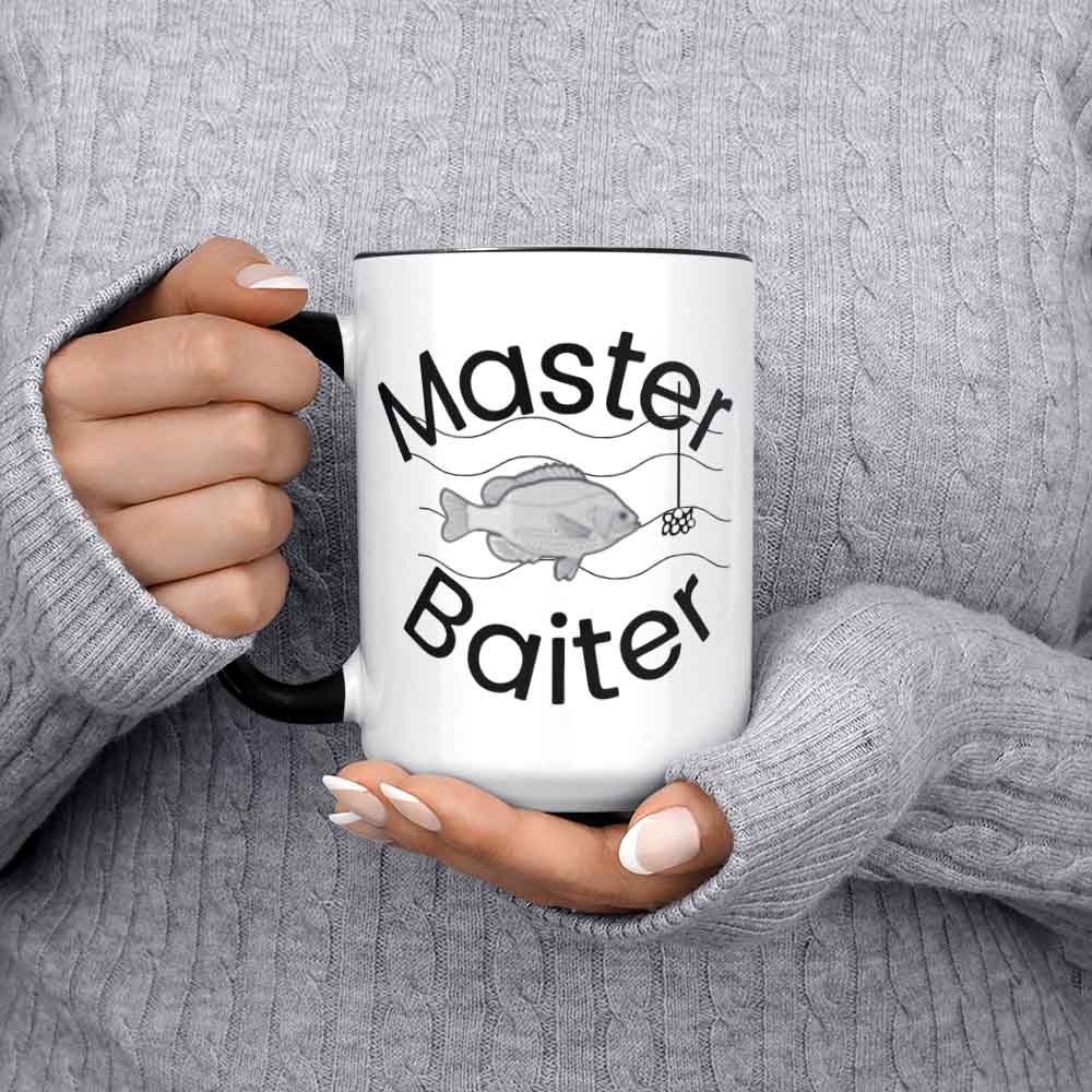 Funny Fishing Coffee Mug Master Baiter Novelty Gift Father's Day Gift Fly