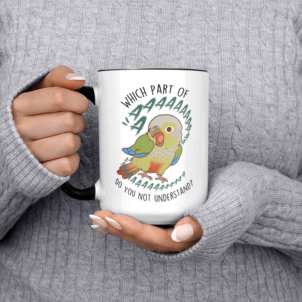 Cinnamon Green Cheek Conure Coffee Mug Cute Pet Parrot Gift Bird Lover Funny