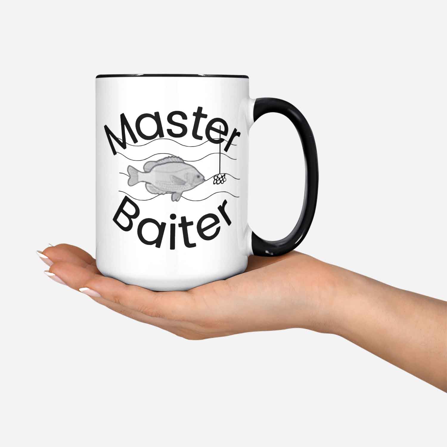 Funny Fishing Coffee Mug Master Baiter Novelty Gift Father's Day Gift Fly