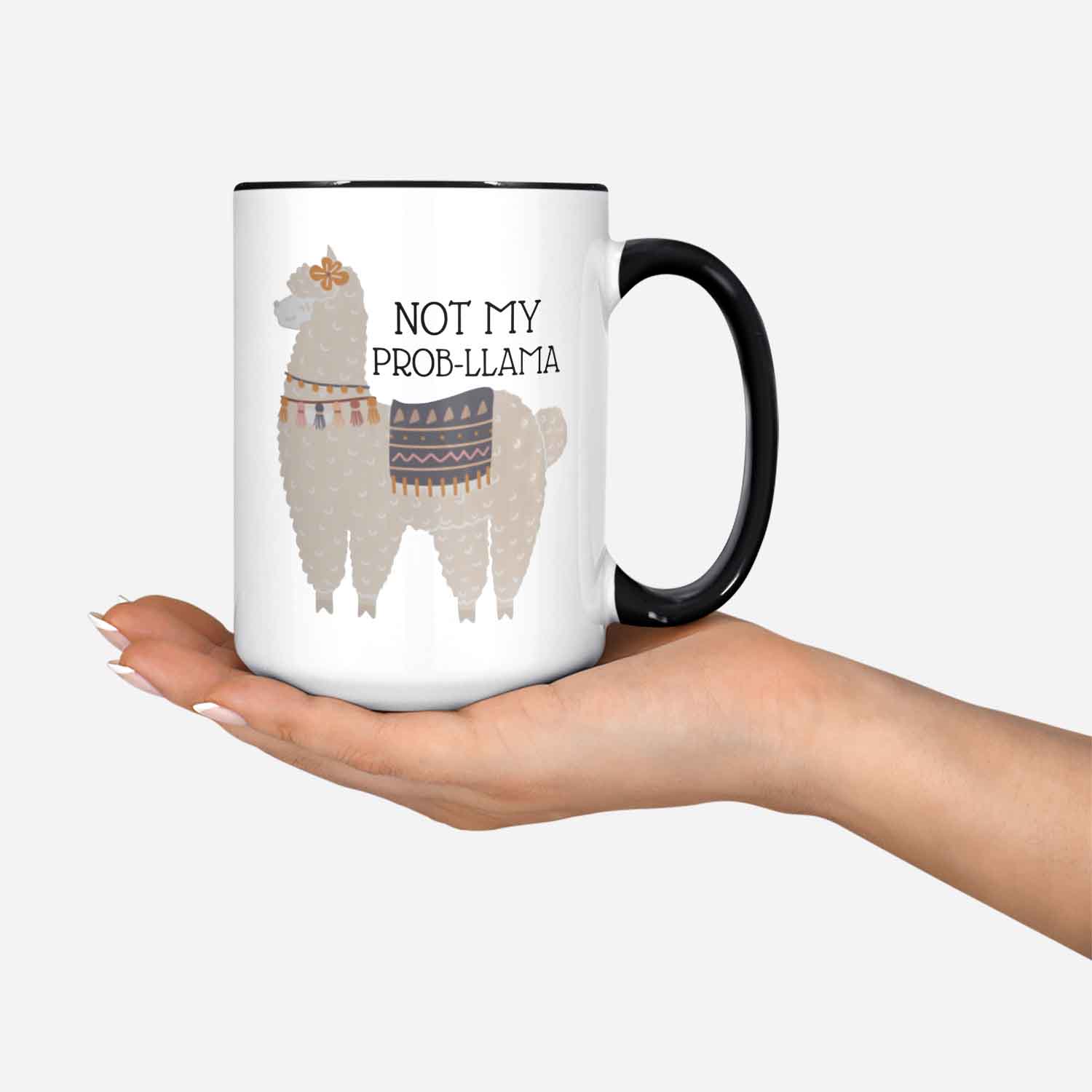 Funny Not My Prob Llama Coffee Mug Cute Llama Gift Idea Llama Gifts For Her Office Gifts Not My Problem Llama Decor Sassy Llama Cup