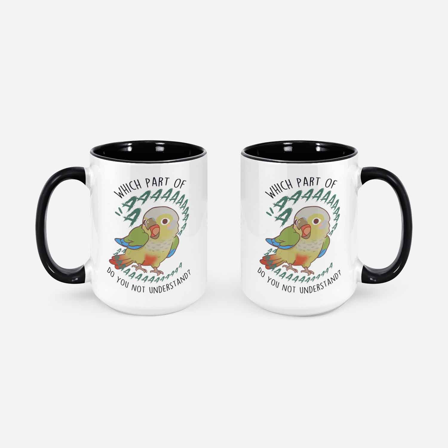 Cinnamon Green Cheek Conure Coffee Mug Cute Pet Parrot Gift Bird Lover Funny