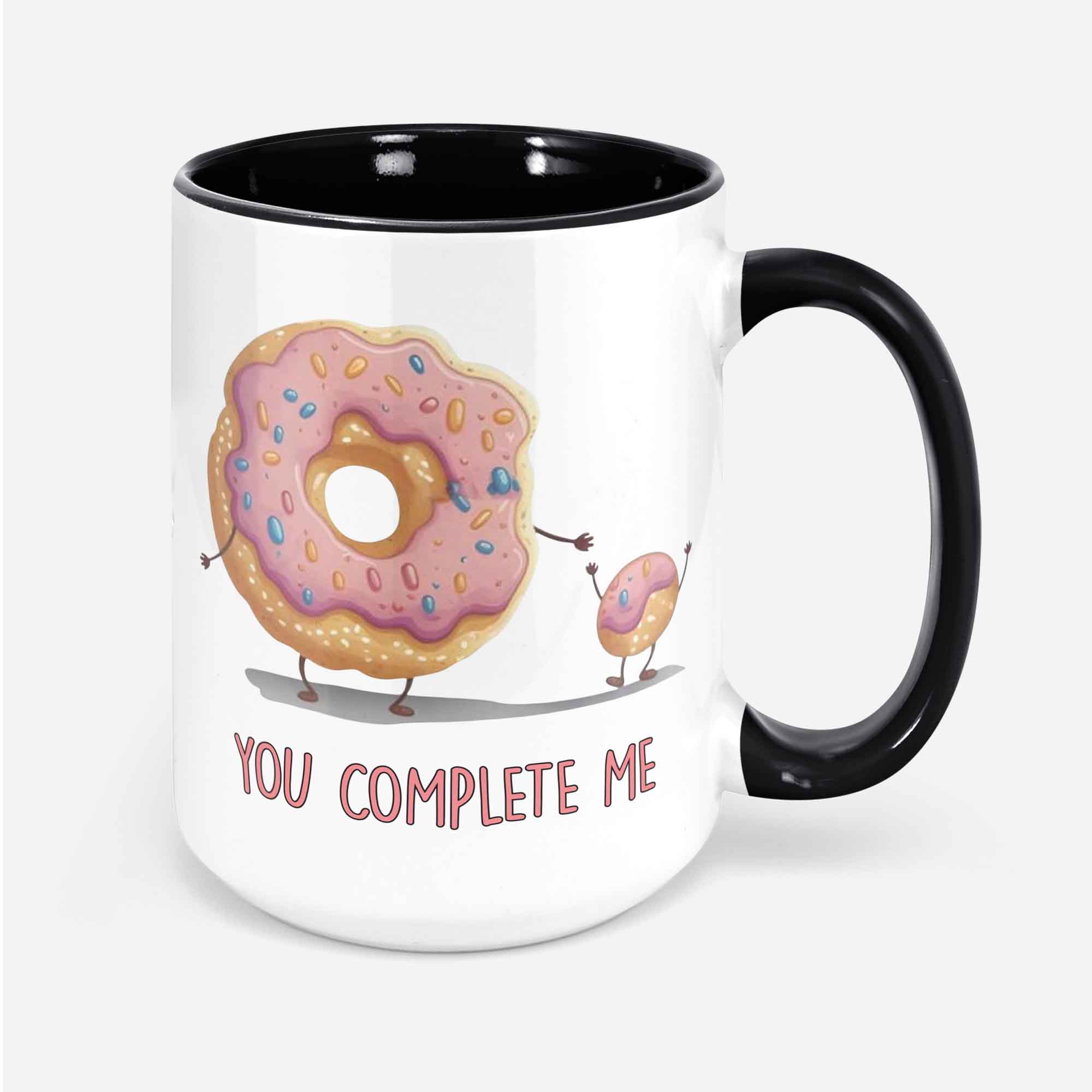 Donut Hole You Complete Me Mug Donut Valentines Coffee Cup Funny Cute Romantic Gifts Donut And Donut Hole Gift For Her Gift For Him