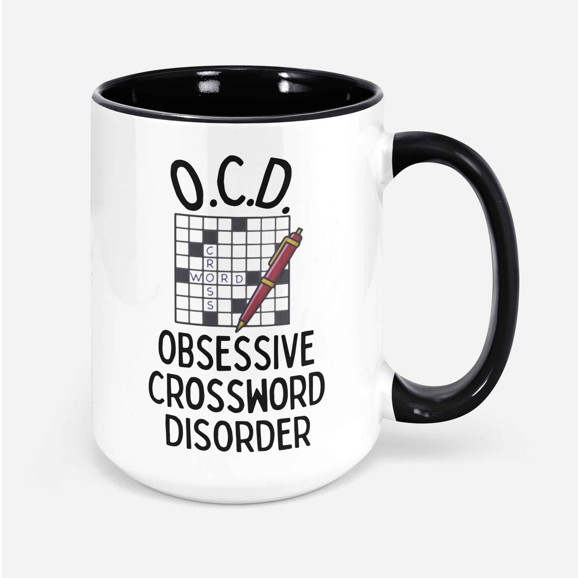 Crossword Gift Crossword Lover Mug Love Crosswords Coffee Cup Funny Ocd Gifts Crossword Addict Presentcrossword Mug Ocd Present