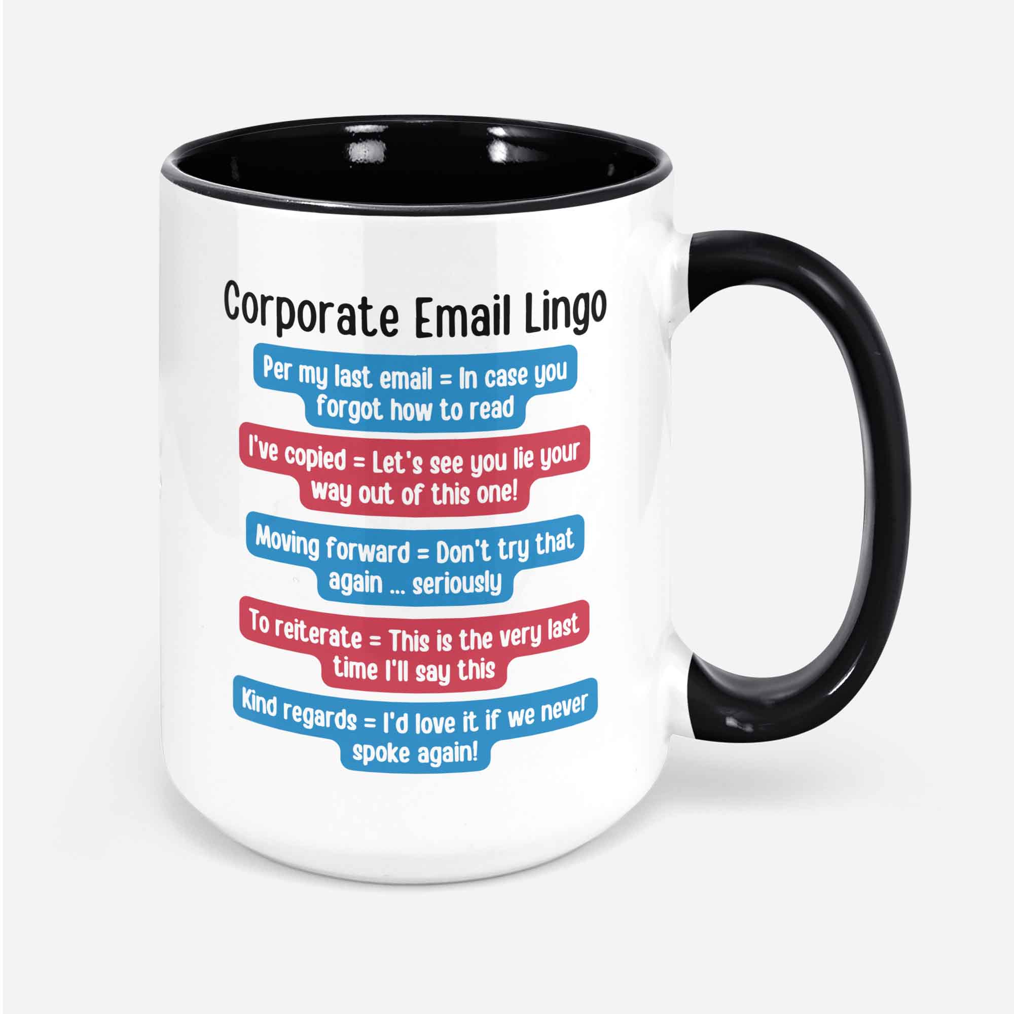 Funny Coworker Mug Corporate Email Lingo Mug Funny Office Worker Mug Funny Email Coffee Cup