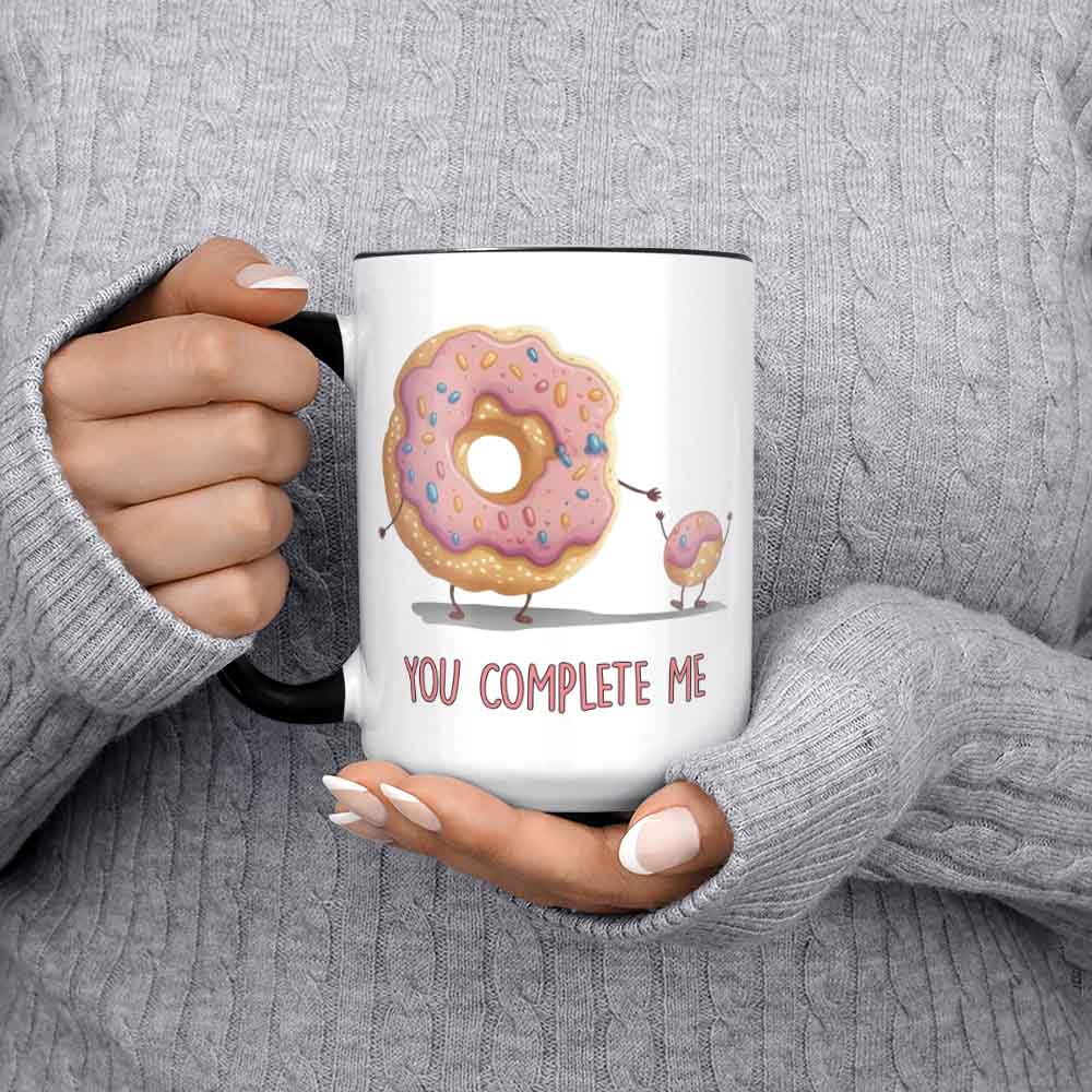 Donut Hole You Complete Me Mug Donut Valentines Coffee Cup Funny Cute Romantic Gifts Donut And Donut Hole Gift For Her Gift For Him