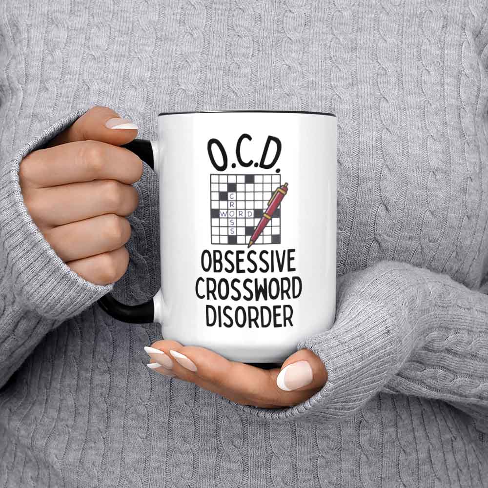 Crossword Gift Crossword Lover Mug Love Crosswords Coffee Cup Funny Ocd Gifts Crossword Addict Presentcrossword Mug Ocd Present