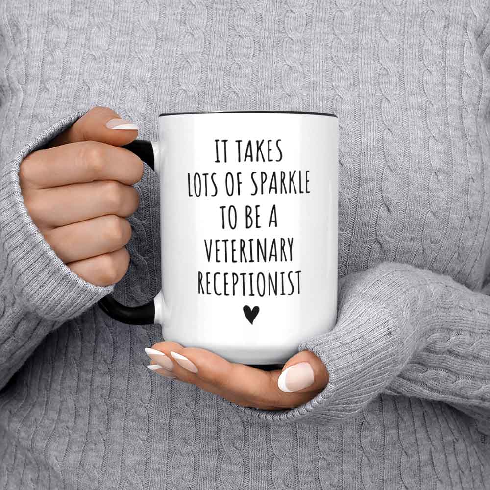 Veterinary Receptionist Mug Vet Receptionist Coffee Cup Funny Gift Vet Office Worker Veterinary Medicine Mug Veterinary Assistant Present