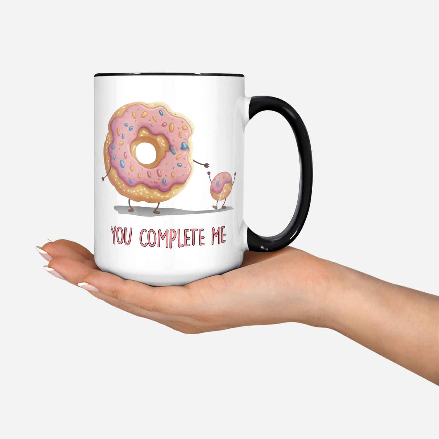 Donut Hole You Complete Me Mug Donut Valentines Coffee Cup Funny Cute Romantic Gifts Donut And Donut Hole Gift For Her Gift For Him