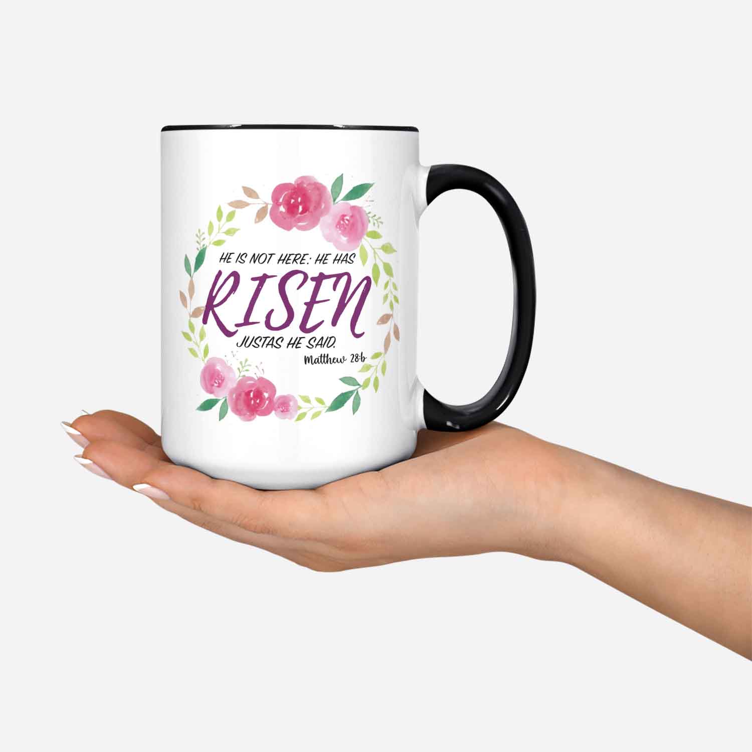 He Is Not Here He Has Risen Mug Matthew 28:6 Easter Sunday Christianity