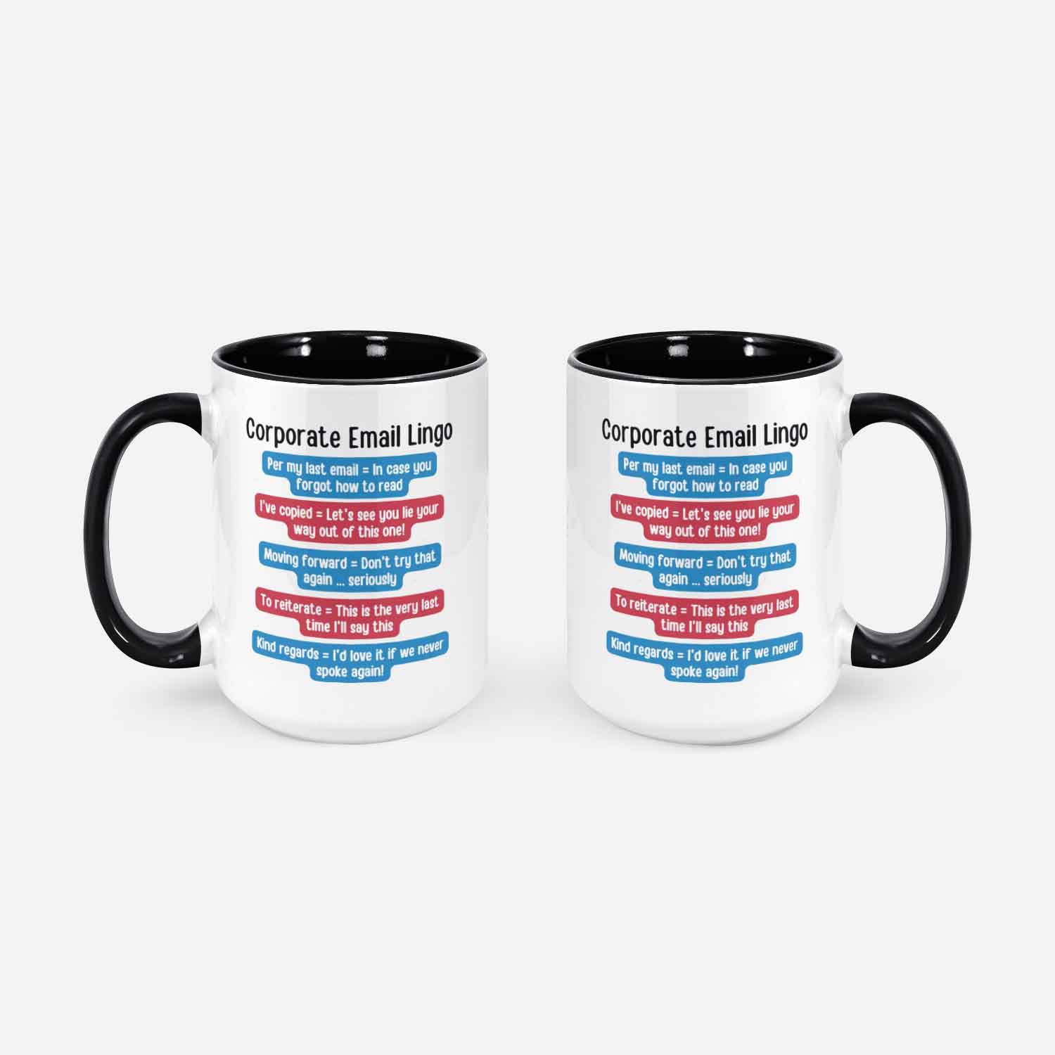 Funny Coworker Mug Corporate Email Lingo Mug Funny Office Worker Mug Funny Email Coffee Cup