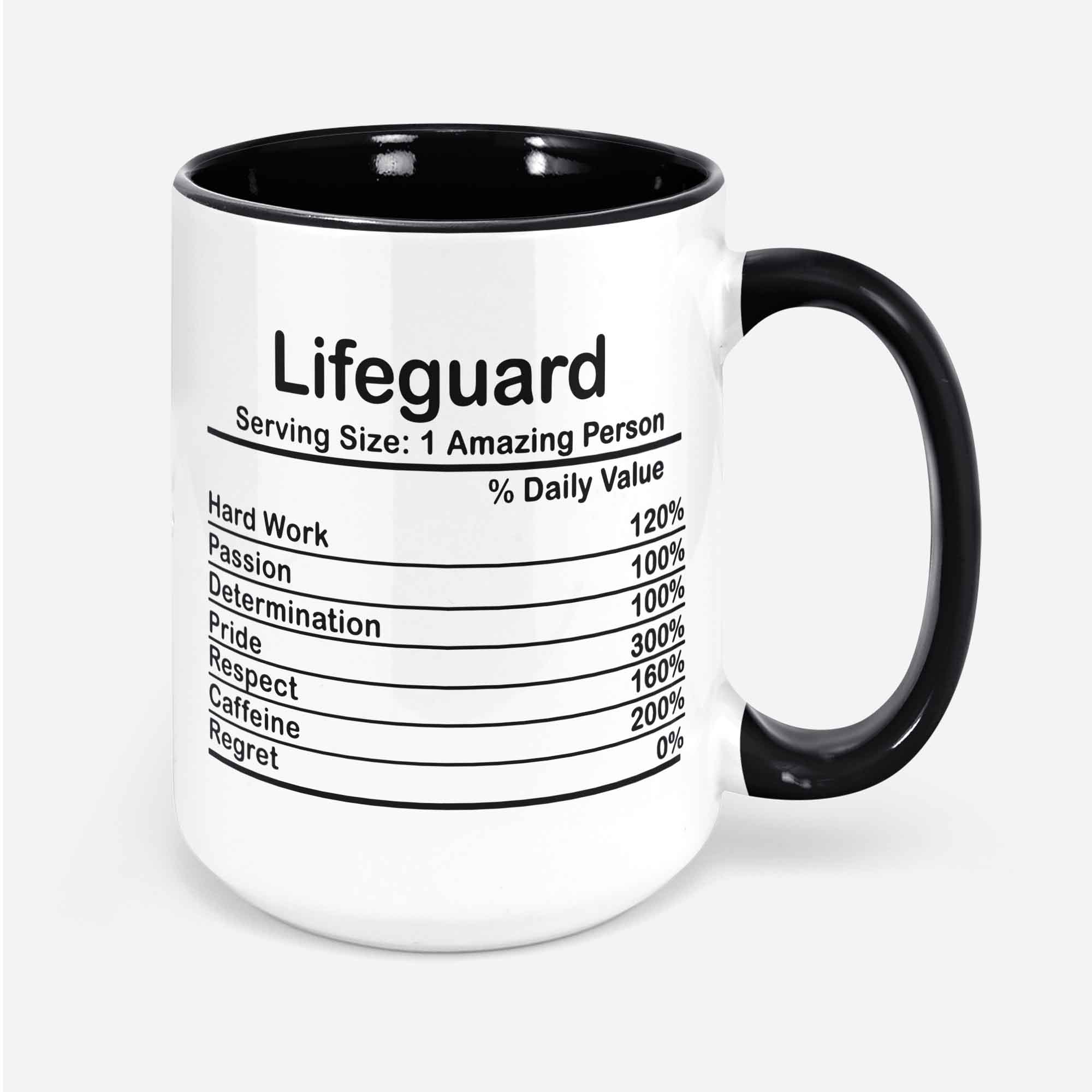 Personalized Lifeguard Nutrition Facts Mug Lifeguard Gift Nutrition Facts Custom Mug Best Lifeguard Gift Lifeguard Cup Lifeguard Gag