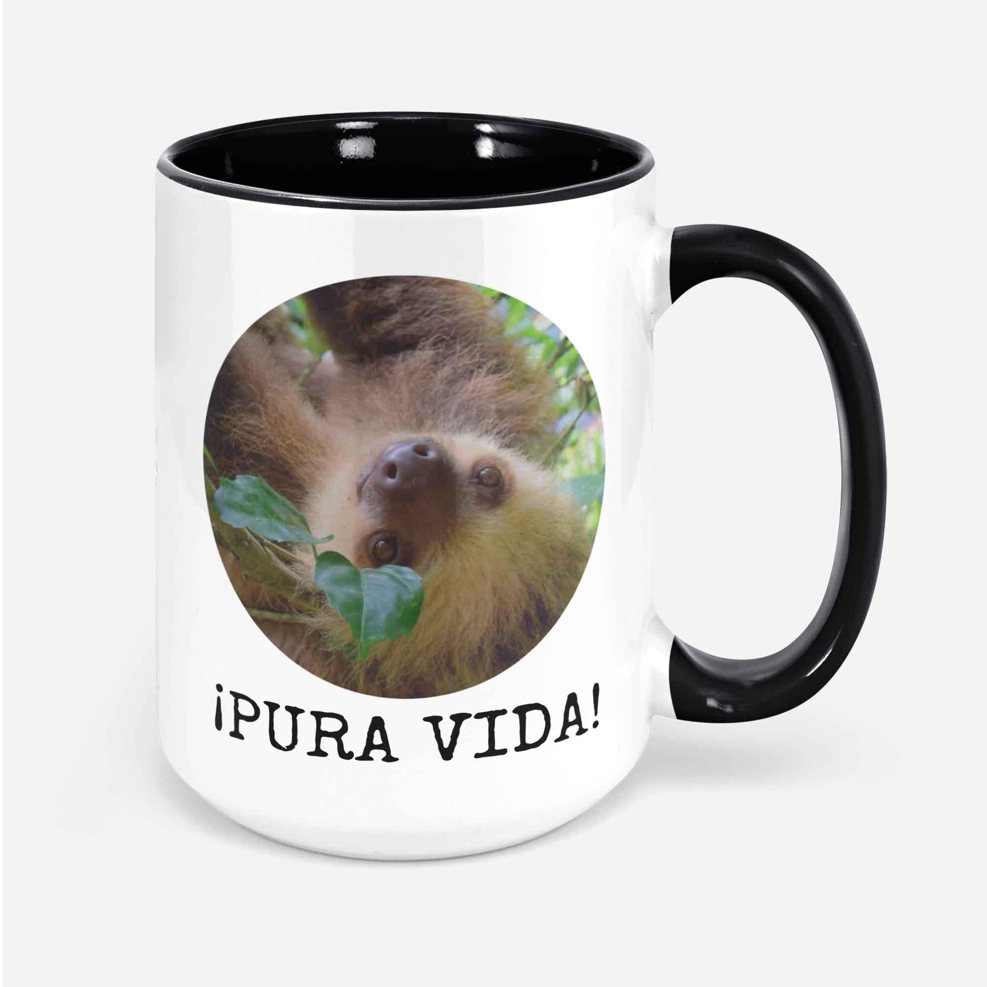 Sloth Mug Pura Vida Costa Rica Mug Sloth Gifts Costa Rica Souvenir Tica Gift Spanish Gifts Mug In Spanish