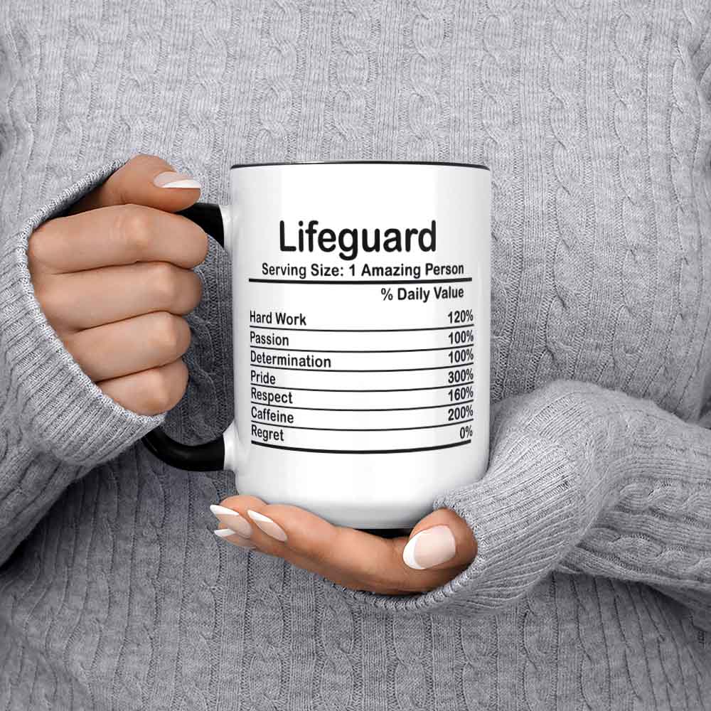 Personalized Lifeguard Nutrition Facts Mug Lifeguard Gift Nutrition Facts Custom Mug Best Lifeguard Gift Lifeguard Cup Lifeguard Gag