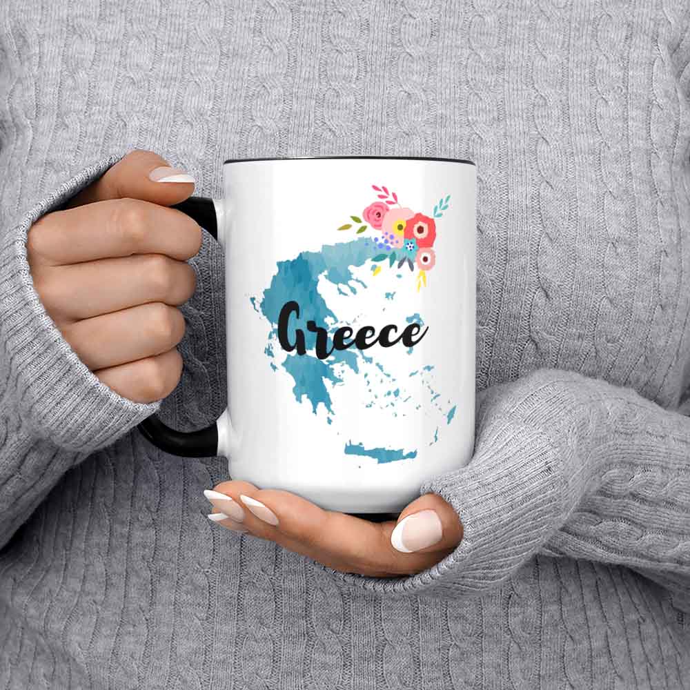 Greece Mug Greece Mug Greek Gift Greece Pride Greek Coffee Mug Greece Map Greece[11oz]