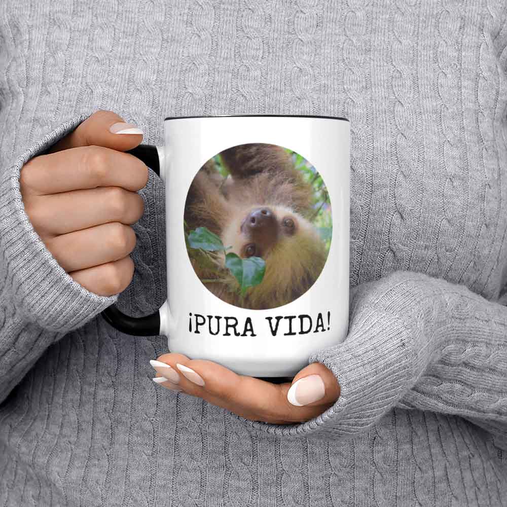 Sloth Mug Pura Vida Costa Rica Mug Sloth Gifts Costa Rica Souvenir Tica Gift Spanish Gifts Mug In Spanish