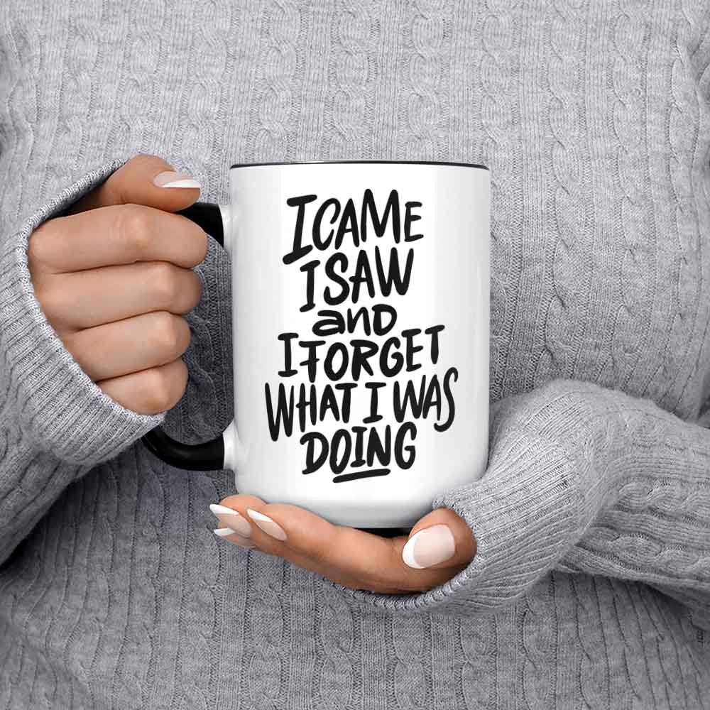 I Came I Saw And I Forgot What I Was Doing Custom Coffee Mug