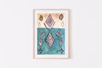 Abstract Art Eclectic Wall Art Boho Wall Decor Moroccan Decor Modern Art Print Boho Prints Moroccan Rug Eclectic Home Decor