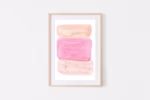 Abstract Minimalist Print Pink Wall Art Instant Art Abstract Shapes Watercolor Watercolor Pink Art Wall Art Minimalist