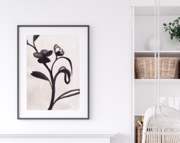 Black And White Plant Print Line Art Minimalist Line Botanical Print Scandinavian Wall Art Black Floral Print Modern Instant Art
