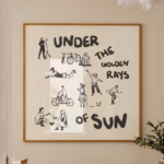 Black Poster Square Exhibition Poster Square Wall Art Exhibition Black Print Square Wall Art Hand Drawn Sketch