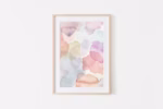 Colorful Pastel Watercolor Print Wall Art For Nursery Above The Climb Art Print Neutral Pastel Watercolor Abstract Shapes Hand Painted Art