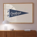 Cowboys Only Please Poster Retro Cowboy Poster Horizontal Wall Art Western Horizontal Print Vintage Western Art Print