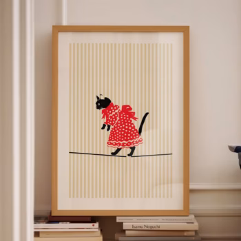 Exhibition French Poster Aesthetic Home Wall Decor Art Colorful Illustration Printed Poster Exhibition Vintage Retro Trendy Gift