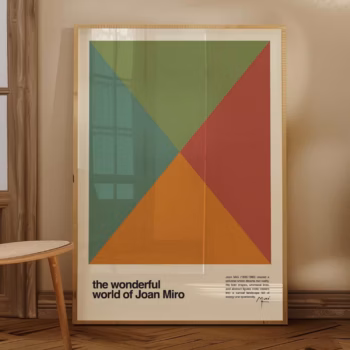 Exhibition Print Retro Wall Art Geometric Wall Art Earthy Tone Wall Art Large 20x30 Print Exhibition Poster Photo