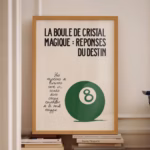 Green Print Poster French Art Trendy Green Print French Book Poster 8 Ball Print Exhibition French Poster Aesthetic Wall Decor