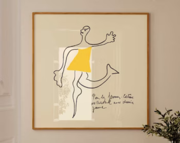 Joan Mir Print Extra Large Wall Art Square Poster Large Square Wall Art Matisse Mustard Yellow Art 10x10 Print 20x20 12x12 Print