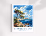 Monterey Bay Travel Print Wall Art Monterey Bay Wall Hanging Home Dcor Monterey Bay Gift Art Lovers California Art Lover Gift Monterey Bay