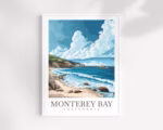 Monterey Bay Travel Print Wall Art Monterey Bay Wall Hanging Home Dcor Monterey Bay Gift Art Lovers California Art Lover Gift Monterey Bay