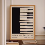 Piano Exhibition French Poster Aesthetic Home Wall Decor Unique Poster Illustration Print Poster Exhibition Vintage Retro Trendy Gift