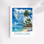 Punta Cana Travel Print Caribbean Poster Wall Art Punta Cana Gift Art Lovers Wall Art Dominican Republic Travel Art