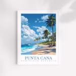Punta Cana Travel Print Caribbean Poster Wall Art Punta Cana Gift Art Lovers Wall Art Dominican Republic Travel Art