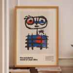 Red Blue Poster Joan Mir Exhibition Wall Art 16x20 Prints Posters Wall Art Living Room Trendy Exhibition Poster Joan Mir Poster