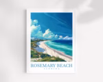 Rosemary Beach Print Travel Poster Wall Art Florida Wall Hanging Home Dcor Rosemary Beach Gift Art Lovers Art Lover Gift Florida Art
