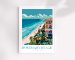 Rosemary Beach Print Travel Poster Wall Art Florida Wall Hanging Home Dcor Rosemary Beach Gift Art Lovers Art Lover Gift Florida Art