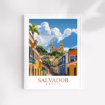 Salvador Travel Print Brazil Poster Salvador Wall Art Salvador Wall Hanging Salvador Gift Lovers Wall Art Brazil Travel Gift