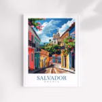 Salvador Travel Print Brazil Poster Salvador Wall Art Salvador Wall Hanging Salvador Gift Lovers Wall Art Brazil Travel Gift