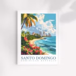 Santo Domingo Travel Print Caribbean Poster Wall Art Santo Domingo Gift Art Lovers Wall Art Dominican Republic Travel Art