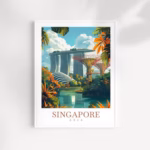 Singapore Travel Print Wall Art Asia Wall Hanging Home Decoration Singapore Gift Art Lovers Wall Art Singapore