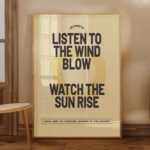 The Chain Music Print Vintage 70s Art Fan Art Music Poster Typography Print Yellow