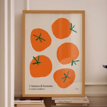 Trendy Orange Print Orange Wall Art Fruit Print Poster Print Orange Prints Oranges Poster Orange Fruit Poster Sorrento Print